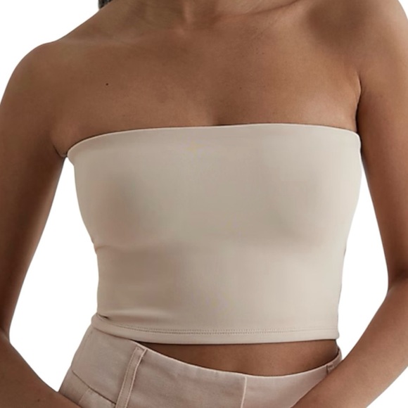 Express Body Contour High Compression Cropped Tube Top - Picture 1 of 4